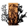 Wallity About Dry Grasses - Escultura de pared en Nogal y Negro